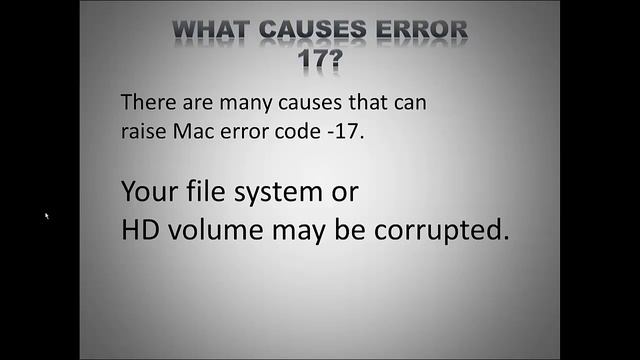 Error Code -17 - How to fix Mac error code -17 смотреть онлайн