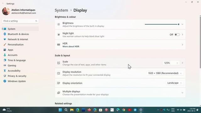 Windows 11 display settings when using a big screen смотреть онлайн