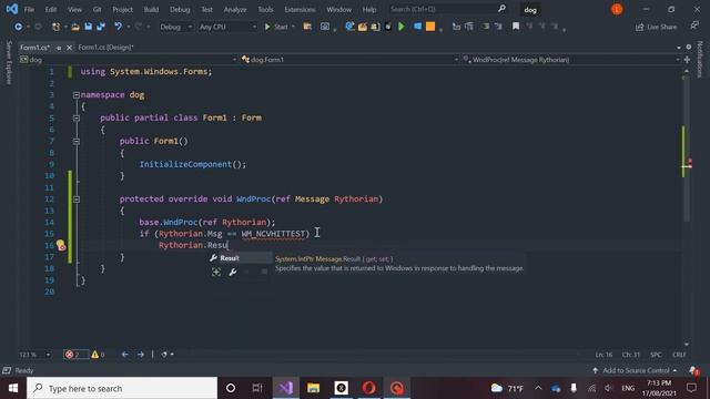 Movable Win Form w/out border (The Right Way) C# смотреть онлайн