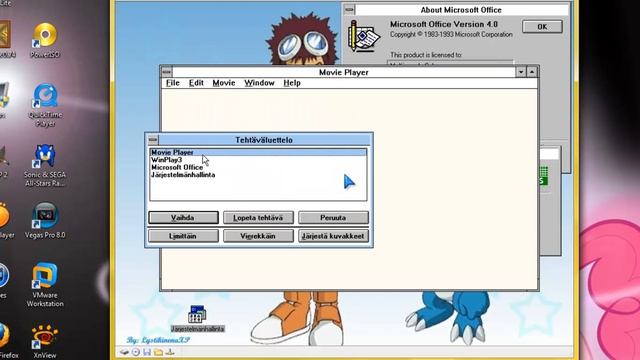 Windows 3.11 for Workgroups (Finnish) in Virtual PC 2007 смотреть онлайн