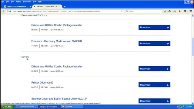 Epson ET 7700, Remote Print Driver v1 66, Download смотреть онлайн