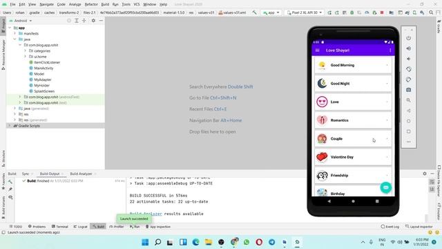 How to Create Shayari App in Android Studio with Firebase | Free Source Code смотреть онлайн