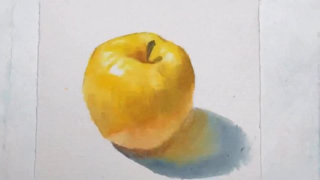 Yellow Apple - Watercolor смотреть онлайн
