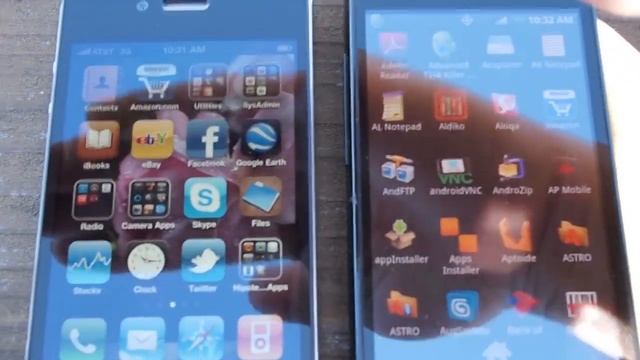 iPhone 4 vs Droid Incredible Screen Outdoors смотреть онлайн