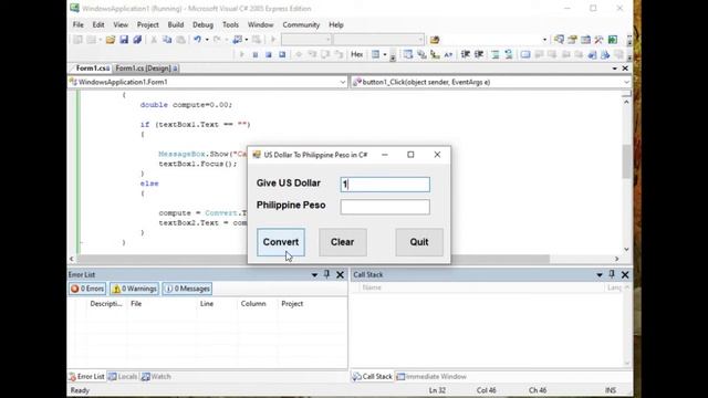 US Dollar to Philippine Peso in C# смотреть онлайн