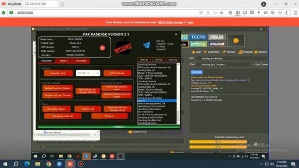 iPhone x iOS 16.7 latest iOS Bypass With Pak Ramdisk Window Tool Free