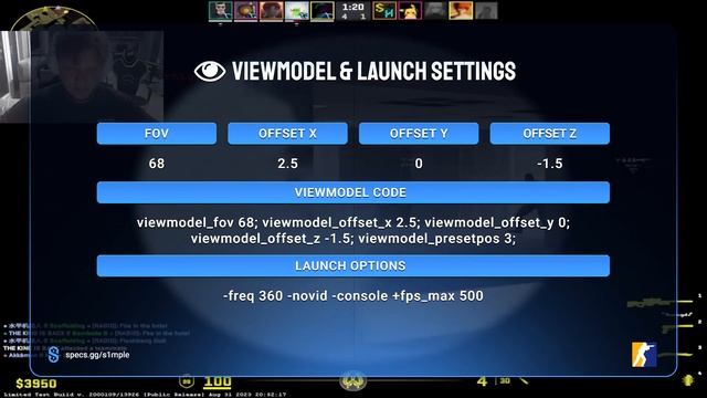 S1mple - CS2 SETTINGS 2023 | SENSITIVITY, CROSSHAIR, VIDEO SETTINGS, VIEWMODEL & EQUIPMENT