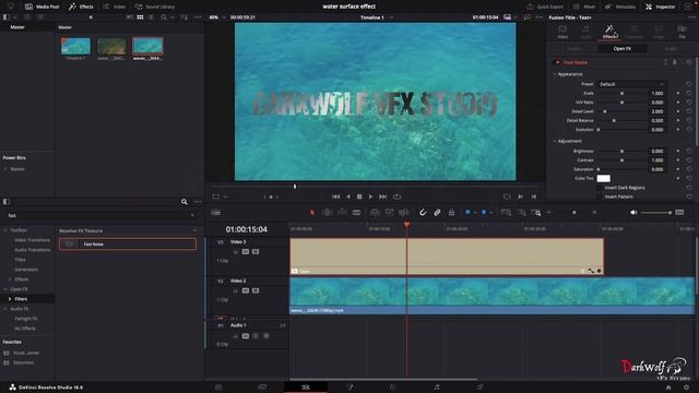 Text on Water surface effect in davinci resolve Studio | text animation like wave in malayalam смотреть онлайн