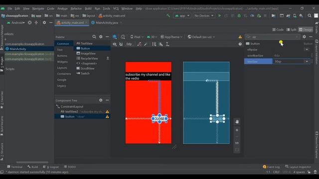 Close Button in you application || Android studio смотреть онлайн