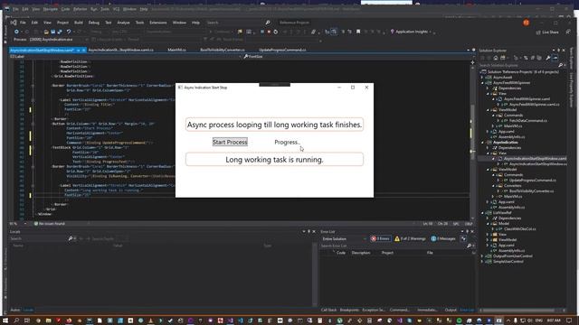 Async Indication of the progress of a task WPF. смотреть онлайн