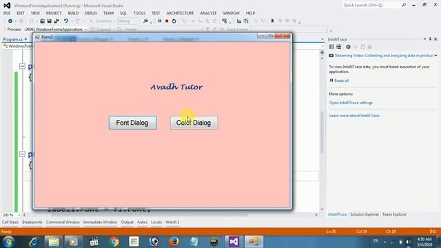 how to change font and color dynamically using c#.net ||font dialog in c# || color dialog box in c# смотреть онлайн