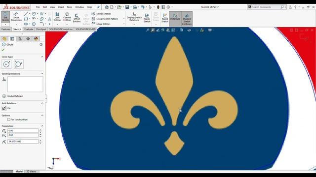 Drawing a PSG Logo in Solidworks смотреть онлайн