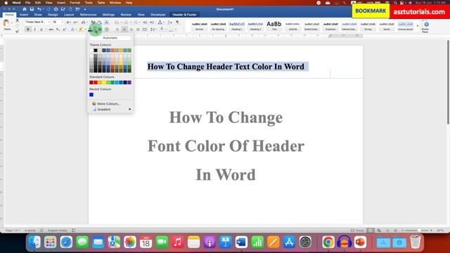 How To Change Header Text Color In Word смотреть онлайн