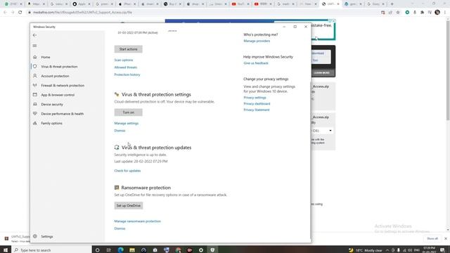 Software PC Windows 10 Virus 🦠 & Threat Protection Disable Enable OFF ON смотреть онлайн