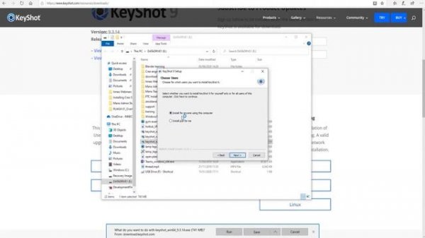 How to install your KeyShot software