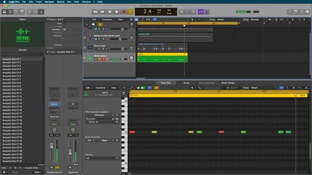 How to Convert Audio to MIDI - Logic Pro X Tutorial смотреть онлайн