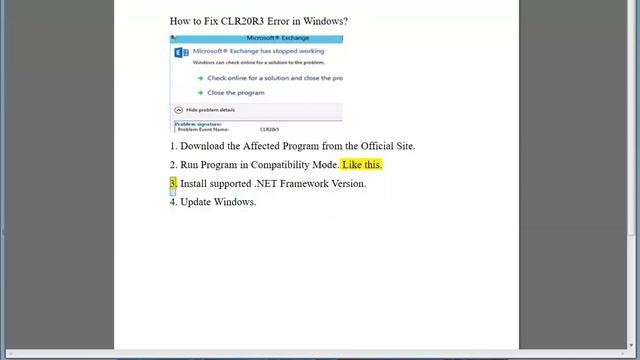 Fix CLR20R3 Error in Windows смотреть онлайн