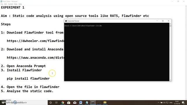 Experiment No 1 Flawfinder |Tutorial on Advanced System Security and Digital Forensics| Sridhar Iye смотреть онлайн