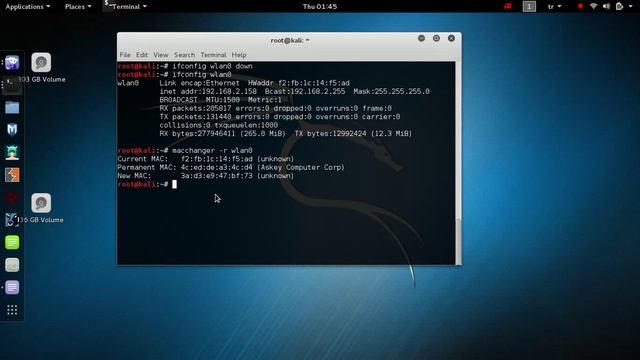 Kali Linux 2.0 Tutorial - How to Change Linux MAC Adress смотреть онлайн