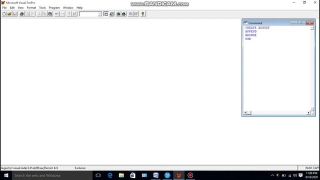 VISUAL FOXPRO PART- 4 (APPEND, USE, ZAP COMMAND) смотреть онлайн