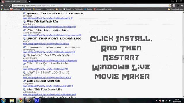 Download Thousands Of Fonts For Free In Windows Live Movie Maker смотреть онлайн