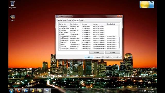 How to Remove Startup Programs in Windows 7 смотреть онлайн
