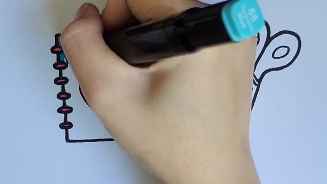 How to Draw Stationery Items - Book Pencil Scissors | Easy Drawing and Coloring for Kids смотреть онлайн