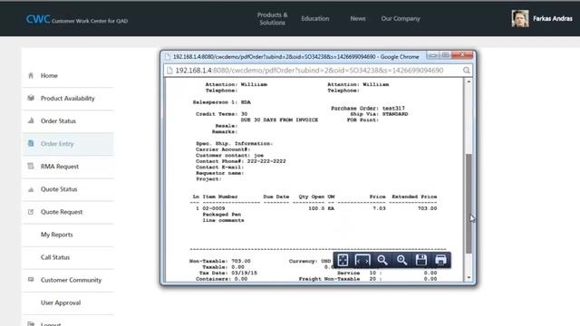 Online Customer Portal for QAD - 32soft смотреть онлайн