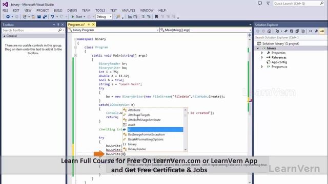 Read & Write Binary Files In C# - Learn in Hindi смотреть онлайн