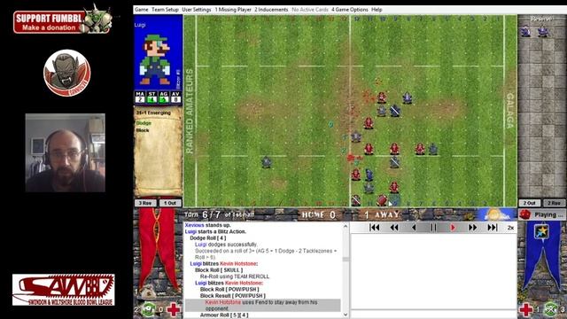 Fumbbl Blood Bowl Recap #123 Human Lineman v Dark Elf смотреть онлайн