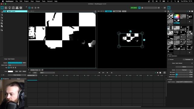 Kinect v2 [ONE] + Madmapper (5.2.0) + Mac OS (11.6.4) смотреть онлайн