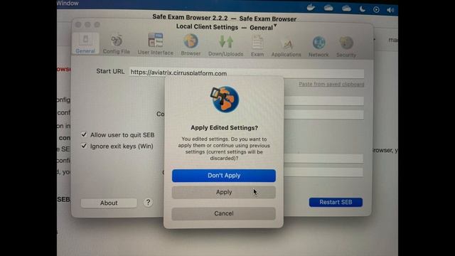 Configuring SEB for ACE exams - Mac instructions смотреть онлайн