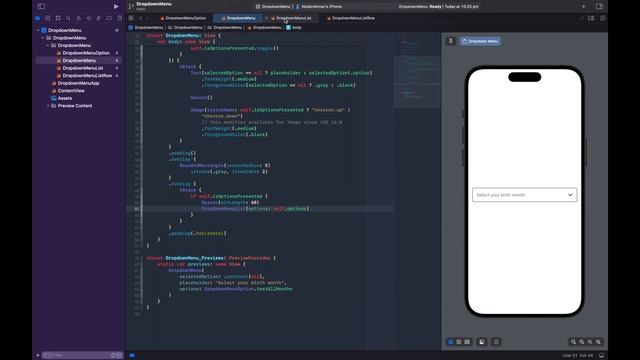 Custom Dropdown Menu in SwiftUI 4.0 смотреть онлайн