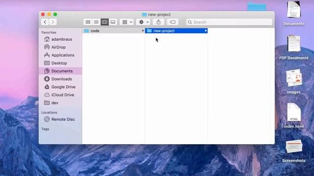 Starting a Project - Terminal vs. Finder/Atom смотреть онлайн