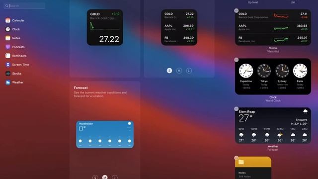 macOS Big Sur Beta 2 All Size Widgets смотреть онлайн