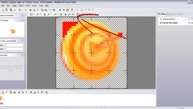 How to make a cursor (use Png splayer icon) in RealWorld Cursor Editor смотреть онлайн