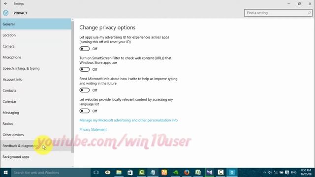 Windows 10 : How to set send Diagnostic and usage data to Microsoft as Full смотреть онлайн
