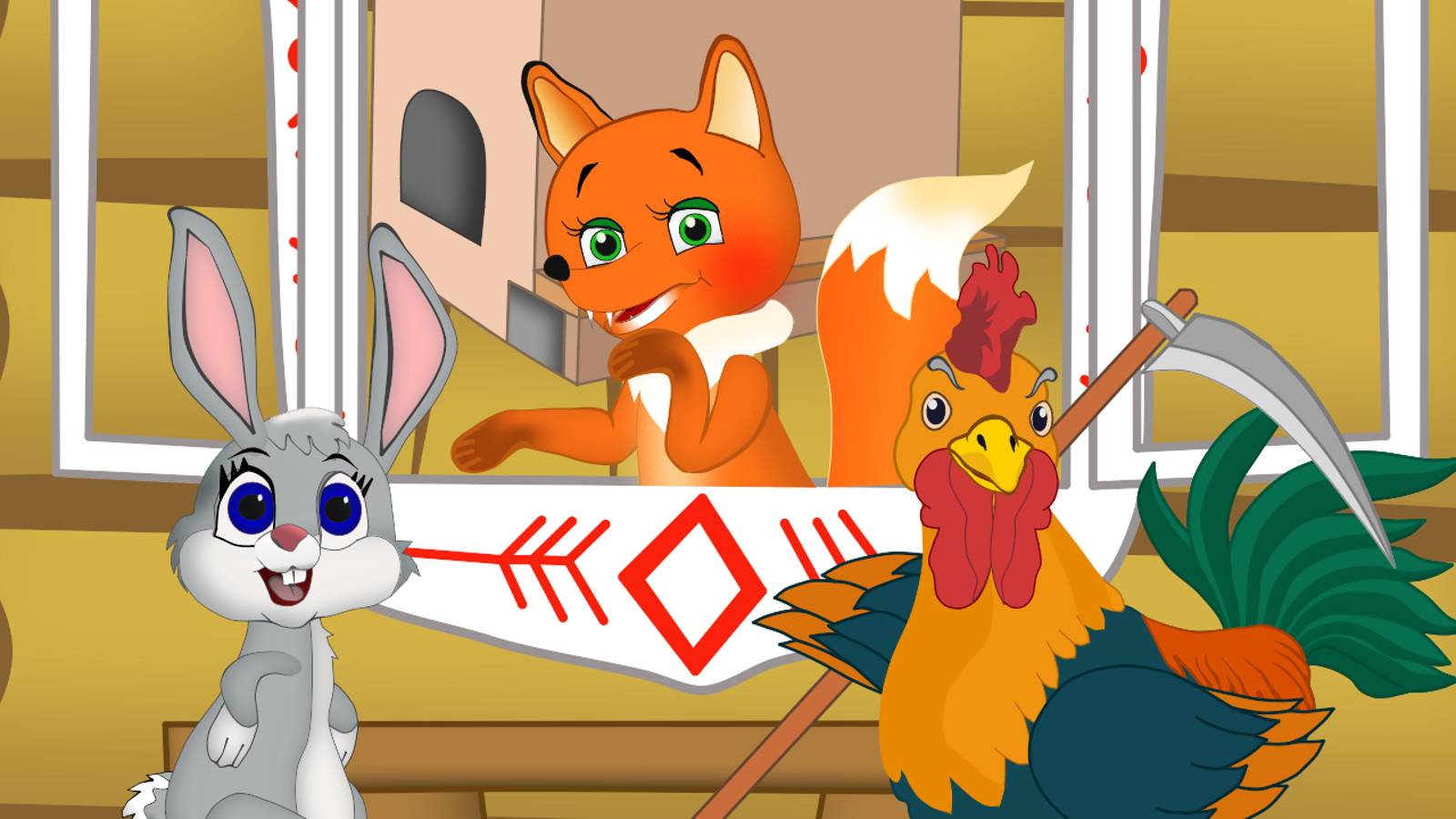 ЗАЮШКИНА ИЗБУШКА. Мультик для Малышей. Сказка для Детей Лиса, заяц и петух Любимые Русские Сказки. смотреть онлайн