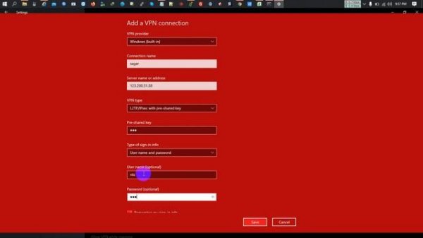 L2TP/IPsec with pre-shared key