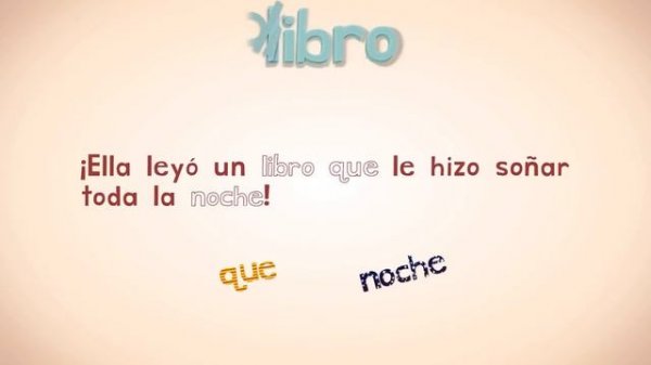 Endless Learning Academy - Spanish word in a sentence + English translation - part 8