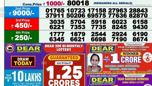 Nagaland State Lottery 01:00 PM 12/11/2022 Lottery Sambad Result #lotterylive