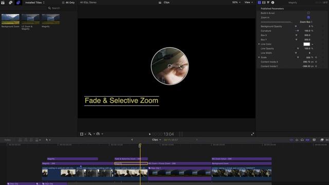 Zoom & Magnify for FCPX | Final Cut Pro X Motion Templates смотреть онлайн