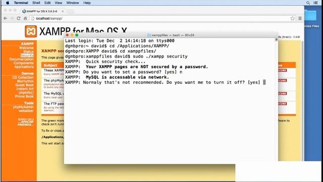 Managing XAMPP security on Mac OS X смотреть онлайн
