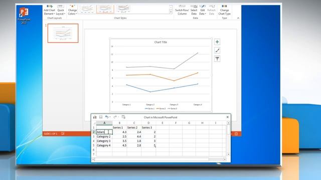 How to make a line graph in PowerPoint 2013 смотреть онлайн