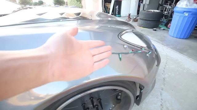 Wrapping my car in Christmas lights! смотреть онлайн