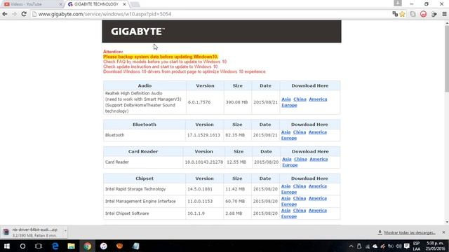 tutorial solucion computadores portatiles laptop GIGABYTE sin sonido sin audio windows 10, 8.1 смотреть онлайн