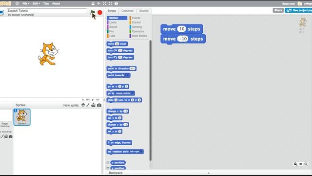 Scratch 2.0 Tutorial Video:Wait Block смотреть онлайн