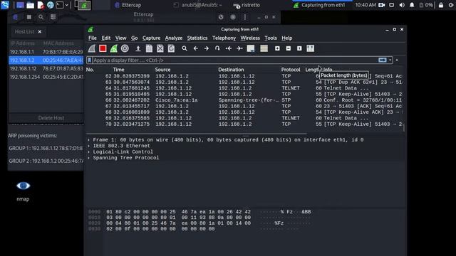 EtterCap & Wireshark to do a MiTM attack (Proof of concept) смотреть онлайн