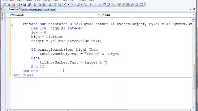 Visual Basic.Net Binary Search Tutorial using ListBox смотреть онлайн