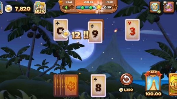 SOLITAIRE TRI PEAKS Level #50